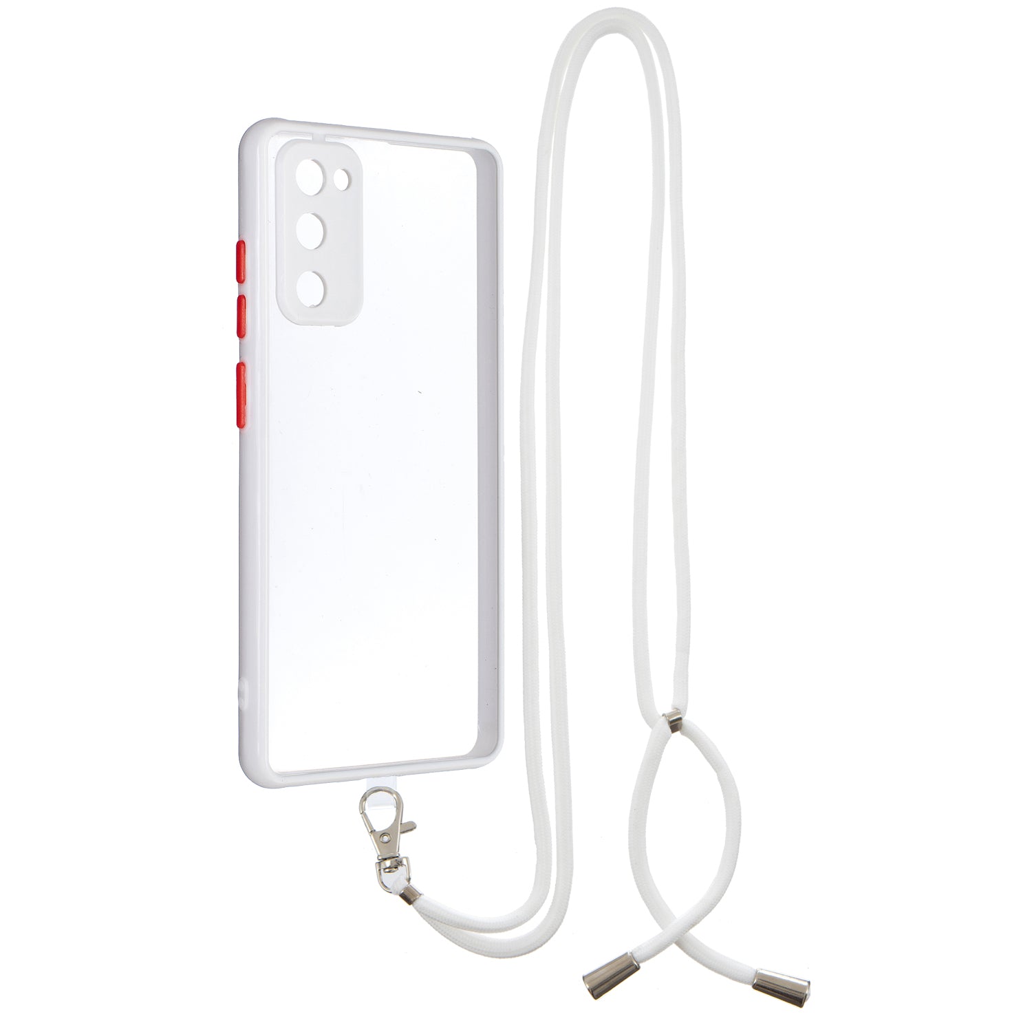 Transparent TPU + Acrylic Back Phone Cover Shell with Lanyard for Samsung Galaxy S20 FE 2022/S20 FE 4G/S20 FE 5G/S20 Lite - White Transparent TPU + Acrylic Back Phone Cover Shell with Lanyard for Samsung Galaxy S20 FE 2022/S20 FE 4G/S20 FE 5G/S20 Lite - White